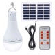 thumbnail image 1 of Lámpara solar LED Bombilla de luz de emergencia 9W Luz portátil para acampar con temporizador remoto, sensor de iluminación, carga USB y carga del panel solar, 1 of 4