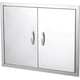thumbnail image 3 of Historyli Puertas de gabinete de cocina de 28 pulgadas de ancho x 19 pulgadas de alto,de acero inoxidable,de doble pared para exteriores con panel de ventilación, 3 of 7