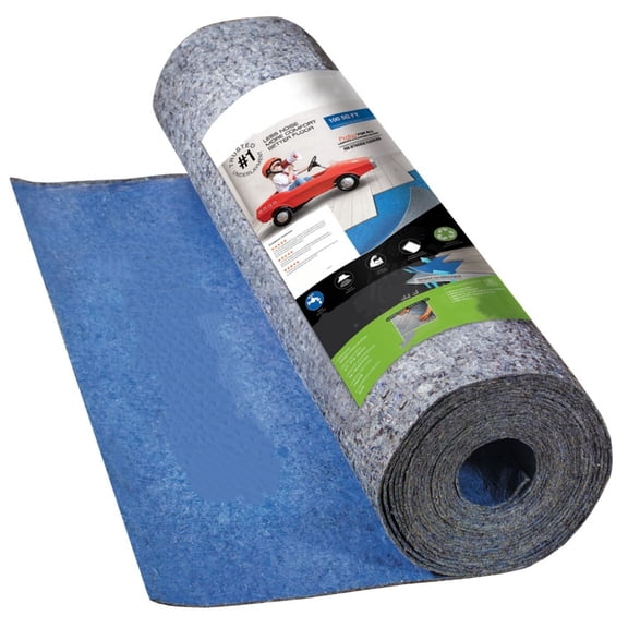 Underlayment 100 sq ft – 3 mm Thick – for Laminate & Hardwood Floors – Approved for Pre-Attached Pad – Recycled Fiber – Floating Install – Sound & Moisture Barrier