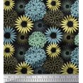 thumbnail image 1 of Soimoi Black Rayon Fabric Artistic Flower Mandala Print Sewing Fabric Yard 42 Inch Wide, 1 of 3