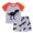 Orange, variant on Boy Baby Clothes Toddler Summer Outfits Kids Cotton Patchwork Printed Short Sleeve Beach 1t 2t 3t 4t 5t 6t T-shirt+Shorts T Shirt Shorts Set 2 Piece