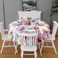thumbnail image 2 of Pioneer Flower Floral Print Pattern Round Tablecloth 60"x60",Wrinkle Wipeable Table Cloth for Kitchen Dining Room Picnic Patio Party, 2 of 6