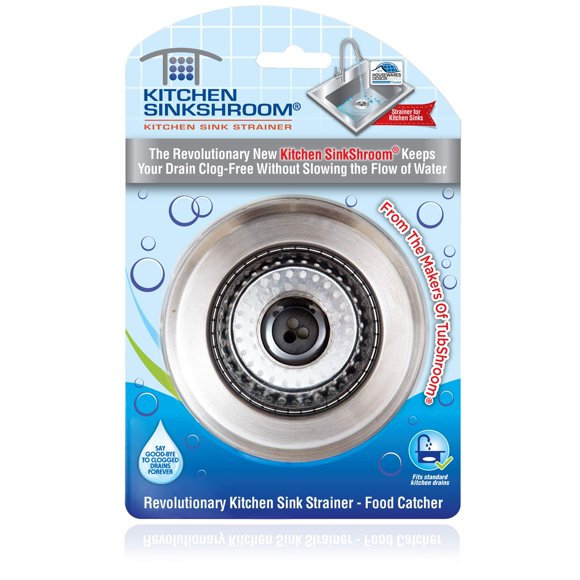 Colador de fregadero SinkShroom Kitchen, acero inoxidable sin obstrucciones