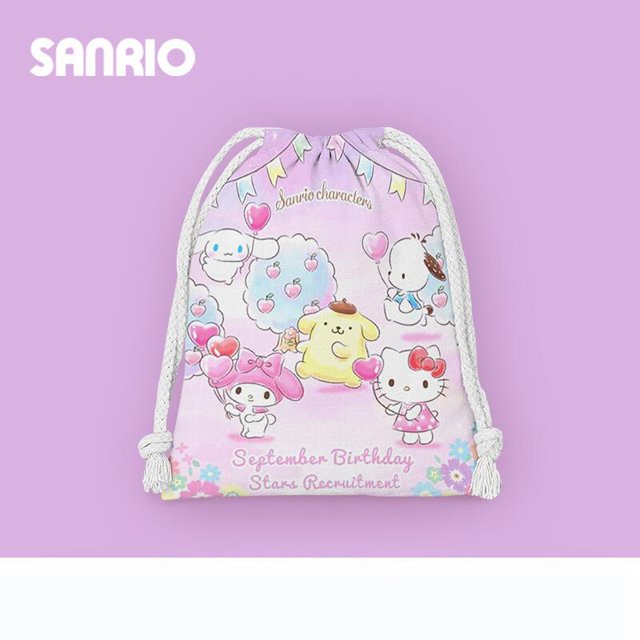 Bolsa de cosméticos Kawaii Sanrioed Hello Kitty, bolsa de almacenamiento portátil con cordón, dibujos animados, Melody Kuromi Cinnamoroll, regalo para amigo, nuevo LIUWENJING unisex