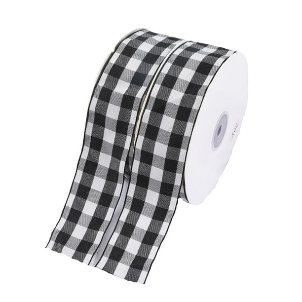 Cateissary Cinta a cuadros, materiales de costura textil a cuadros, cintas impresas, banda hecha a mano, cintas de tela para manualidades con estampado de Decoración del hogar Cateissary HA070103-01