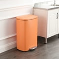 thumbnail image 3 of happimess Connor Rectangular 13.2-Gallon Trash Can with Soft-Close Lid and FREE Mini Trash Can, Carrot Cake, HPM1006K, 3 of 10