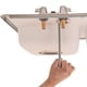 thumbnail image 4 of Llave de Fontanería, Llave de Fregadero, con Mordaza de Resorte, Mango de Acero para Grifo, Lavabo, Espacios Reducidos, Longitud de 38 cm, 4 of 5