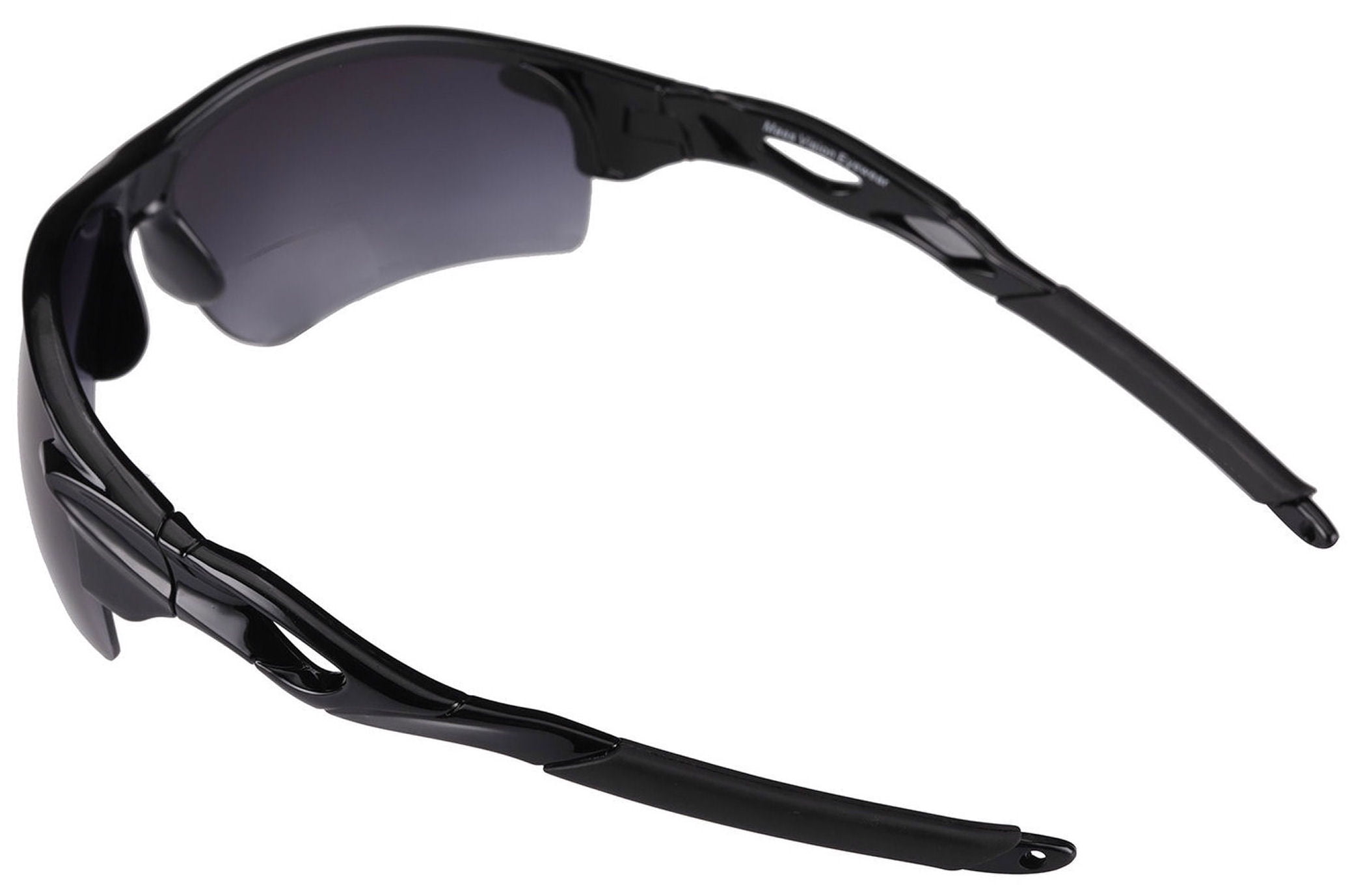 "The Allstars" 3 Pair Assortment of Bifocal Sport Wrap Reading Sunglasses for Men and Women - Black/Black - 2.50