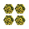 thumbnail image 2 of Balery 4 Pcs Sunflowers In Vintageleather Coasters Set, Drink Table Cup Coasters For Living Room Kitchen Coffee Decor, 2 of 9