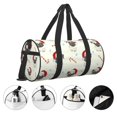thumbnail image 4 of Rocae Christmas Pug Dog Print Round Travel Duffel Bag and Fitness Bag, Women's Waterproof Weekend Tote, Men's Travel and Fitness Essentials, 4 of 8