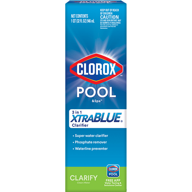 Clorox Pool&Spa 3in1 Xtra Blue Pool Clarifier, 32 oz