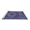 thumbnail image 2 of Ahgly Company Machine Washable Indoor Round Persian Blue Traditional Area Rugs, 7' Round, 2 of 4