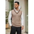 thumbnail image 3 of COOFANDY Men's V Neck Sleeveless Sweater Vest Slim Fit Casual Knitted Sweater Vest Twisted Pullover, 3 of 10