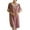 Pink, variant on Nightgowns for Women Women's Short Nightgown Short Sleeve Pajama Night Dress Soft Casual Lace V Neck Loose Nightgown S-55 Pink-a One Size