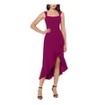 thumbnail image 1 of XSCAPE Robe de Soirée Courte Sans Manches à Encolure Carrée Zippée à Volants Violette pour Femmes 6, 1 of 2