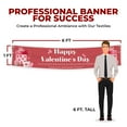 thumbnail image 2 of Valentines Day Large Banners and Signs for Outdoor by Mavis Printing. Polyester Banner with 4 Holes for Easy Hang Indoor & Outdoor | 6x1 Feet Banner for Valentines Day | HD Print Banner Made in USA, 2 of 6