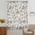 thumbnail image 3 of Grey Paisley Sheer Curtains 54 Inches Long, Boho Flower Botanical Leaf Branch Light Filering Curtains, Breathable Simi Curtain Privacy Drapes for Kitchen Bathroom Nursery Small Window Treatment, 3 of 9