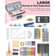 thumbnail image 4 of Estuche Zannaki con cerradura para niños y niñas, suave y de gran capacidad, con asa, ideal para útiles escolares, bolígrafos, papelería, organizador para niños, adolescentes y adultos, color negro., 4 of 7