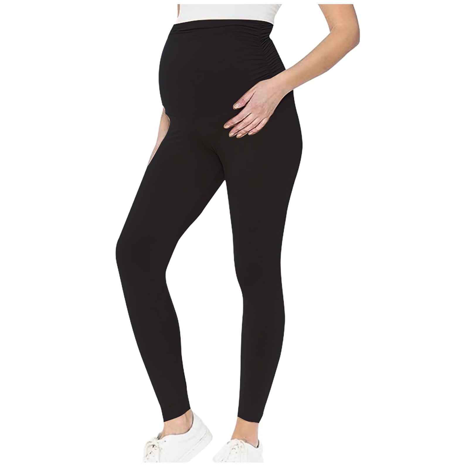 Wyongtao Women's Maternity Joggers Casual Yoga Sweatpants Quick-Dry Lightweight Active Pants,Black
