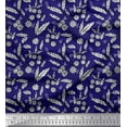 thumbnail image 1 of Soimoi Silk Fabric Leaves & Floral Block Decor Fabric Printed Yard 42 Inch Wide, 1 of 3