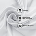 thumbnail image 5 of Superior 4-Piece Classic White Cotton Blend Sheet Set, California King, 5 of 6