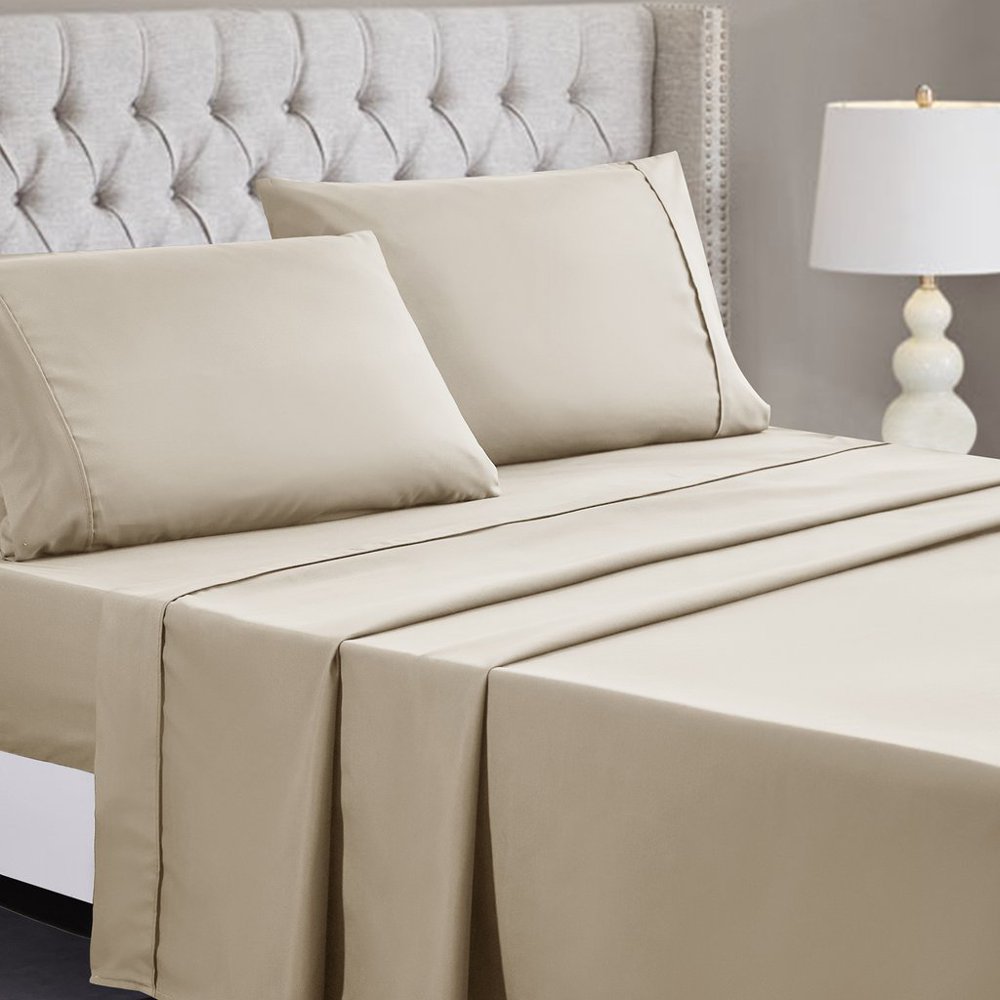 HIG, 4 Piece 2800 Supreme Collection Extra Soft Queen Solid Sheets Set