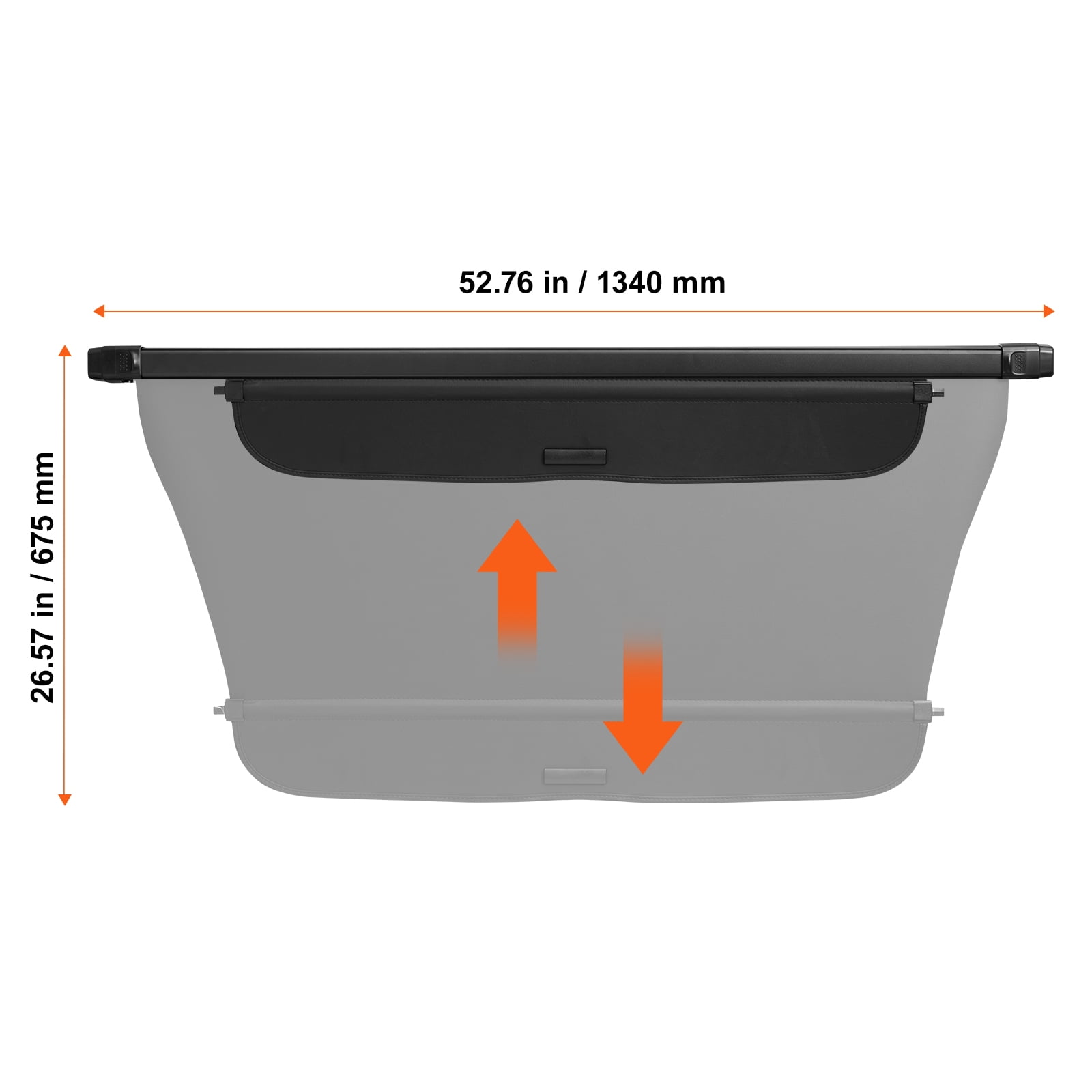 KFFKFF Retractable Cargo Cover for Honda CRV 2023-2025, Enhanced Waterproof Trunk Security Shade for 5-Seater Models, UV-Resistant Rear Cover with Durable Aluminum Alloy and PVC Leather Finish