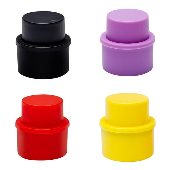 4 PCS Vacuum Soda Bottle Stopper | Silicone Fizz Keeper | Carbonation Preserver for Soft Drinks & Beverages | Universal Leak-Proof Bottle Cap