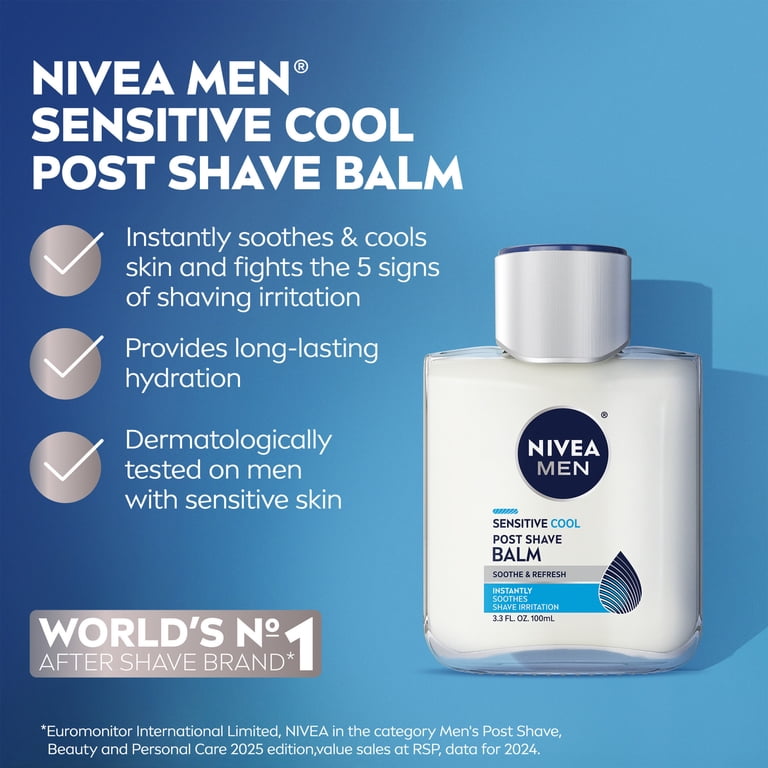 NIVEA MEN Sensitive Cooling Post Shave Balm with Seaweed Extract