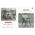 thumbnail image 2 of Homy Grigio Faux Leather Living Room Chairs With Armrest, Dining Chairs Set of 2 (Brown), 2 of 6