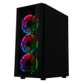 thumbnail image 3 of Gabinete Gamer XTREME PC GAMING Kronos Media Torre ATX 600W 4 Fan Cristal Templado ARGB Negro, 3 of 6