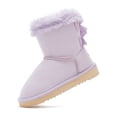 thumbnail image 7 of Weestep Girls Toddler Little Kid Warm Fur Winter Ankle Flat Snow Boot(6 Toddler, Bow Purple), 7 of 7