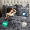 thumbnail image 5 of Virtu California King Comforter Set, Bed In A Bag 7 Pc Pleated Bedding Set, Dark Grey, 5 of 10