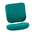 thumbnail image 5 of Elastic Soft Flannel Office Chair Slip Cover For Computer Chair Seats & Back Blue, 5 of 8