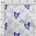 thumbnail image 2 of oneOone Cotton Flex Blue Fabric Writing Love Fabric For Sewing Printed Craft Fabric By The Yard 40 Inch Wide, 2 of 4
