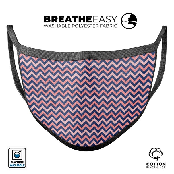 Download Multicolor Coral Chevron Pattern Mouth Mask Unisex Anti Dust Cotton Blend Reusable Washable Face Mask Adult Or Child Size Walmart Com Walmart Com PSD Mockup Templates