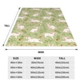 thumbnail image 3 of Honeii Cute Rabbit And Flower Print Fleece Blanket - Throw Blanket for Bed, Sofa, Couch, Camping, and Travel , Microplush Ultra Soft Warm Blanket-60"x50", 3 of 7