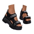 thumbnail image 3 of MKLEKYY Sandalias de Plástico para Mujer, Sandalias de Suela Gruesa de 8 Cm para Mujer, Sandalias de Verano de Malla Transpirable Con Tacón Inclinado y Boca de Pez para deportes y Ocio., 3 of 5