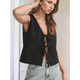 thumbnail image 4 of Gilet d'Été Sans Manches en Crochet avec Nœud devant pour Femmes, 4 of 10