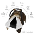 thumbnail image 3 of Car Seat Cover Baby - Regal Dog In Royal Attire Breathable Infant Car Seat Cover for Baby Carseat, Lightweight Comfort Baby Essentials Must Haves Newborn Stuff for Girl Boy, 3 of 7