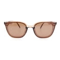 thumbnail image 2 of Womens Hipster Inset lens Thin Horn Rim Hipster Plastic Rectangle Sunglasses Beige - Brown, 2 of 5