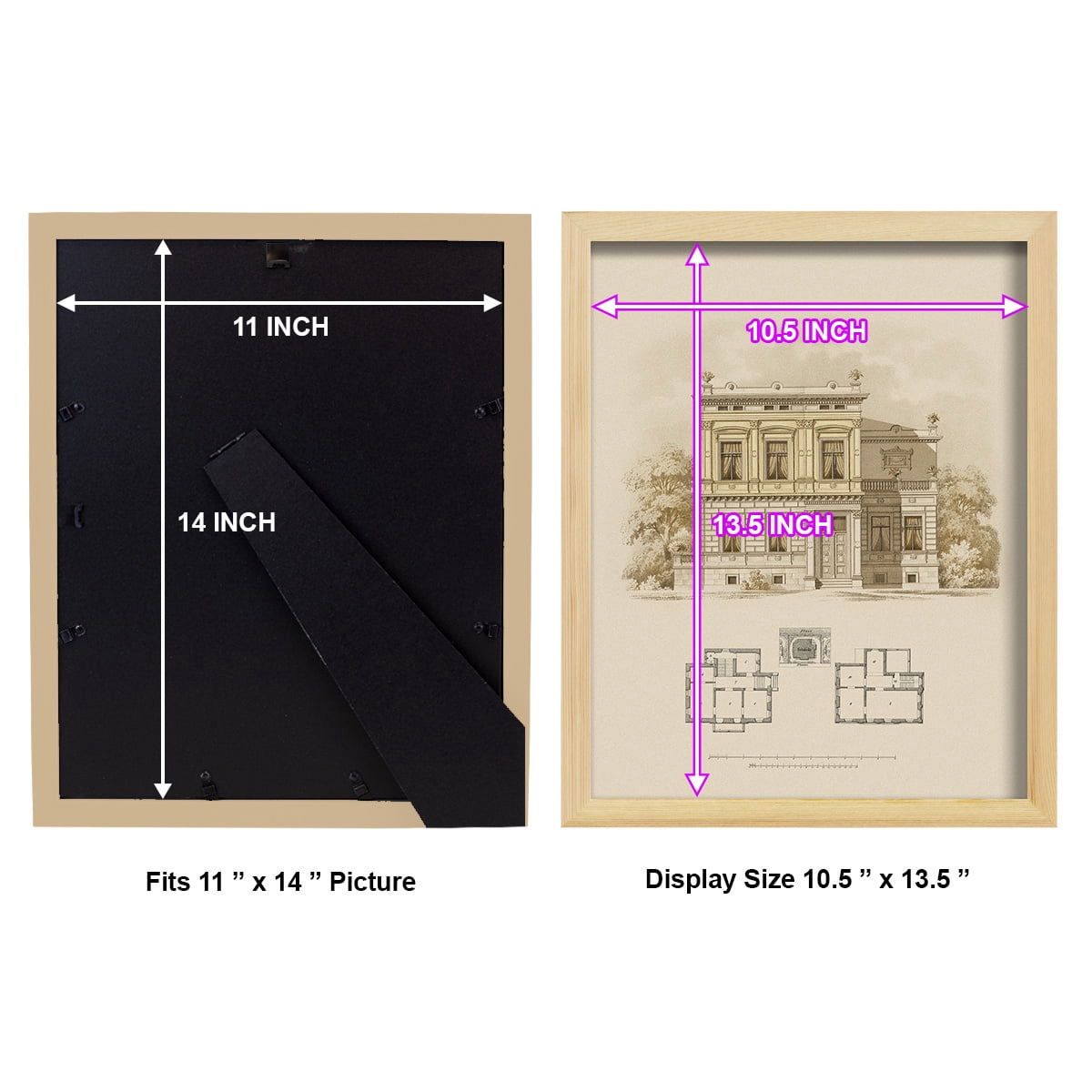 Estate and Plan III -Framed Print w/glass-Natural Wood