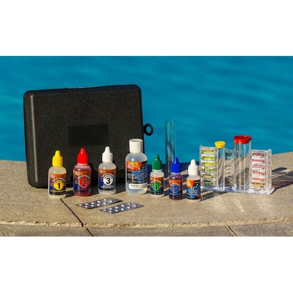 Swimming Pool & Spa 8 Way Chemical Test Kit-Test Chlorine/Bromine/pH