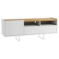 thumbnail image 5 of Winston Sleek Modern TV Stand with 4 Shelves in White  Cinnamon, 5 of 5