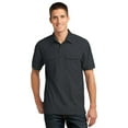 thumbnail image 1 of Port Authority K557 Men's Double Pocket Polo Shirt - Black/ Monument Grey - X-Small, 1 of 2