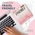 thumbnail image 6 of CATIGA Mechanical Switch Calculator with Dual Power, 12-Digit Aesthetic and Cute Desktop Calculator with Big Button, for Home, School and Office Use, SD-1299 (Blush Pink), 6 of 7