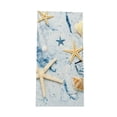 thumbnail image 2 of Amzcrzy Polyester Ocean Elements Beach Towel Oceans-Themed Beach Towel Starfishs Seashells and Sea Turtle Fast-Drying Absorbent Bath Towel Microfiber Beach Towel Non-Functional Blankets, 2 of 6