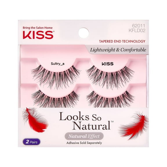 KISS Looks So Natural, False Eyelashes, Sultry, 14mm, 2 Pairs