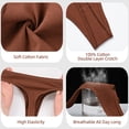 thumbnail image 2 of MecTo womens Cotton thongs, No Show Underwear for women, Low Rise Thong Panties, 6-Pack, 2 of 6