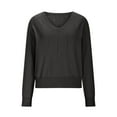 thumbnail image 3 of cocolona Womens Lightweight Sweaters V Neck Tops Long Sleeve Shirts Fall Pullover Sweaters Dressy Casual Blouses, 3 of 9